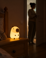 CapiZen capybara night light glowing in a child's bedroom at bedtime – image 6