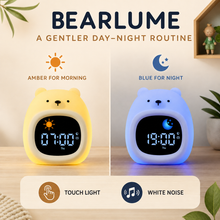BearLume amber morning and blue night features