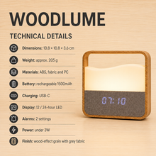 WoodLume technical specifications, dimensions and materials