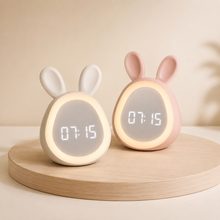 DawnHare rabbit kids alarm clock in Pink and White