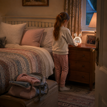 Child taking DawnHare to a sleepover at grandparents
