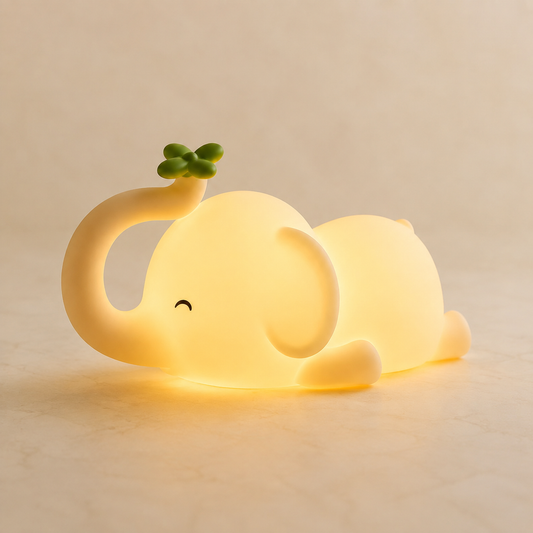 Elephia elephant kids’ night light glowing warmly
