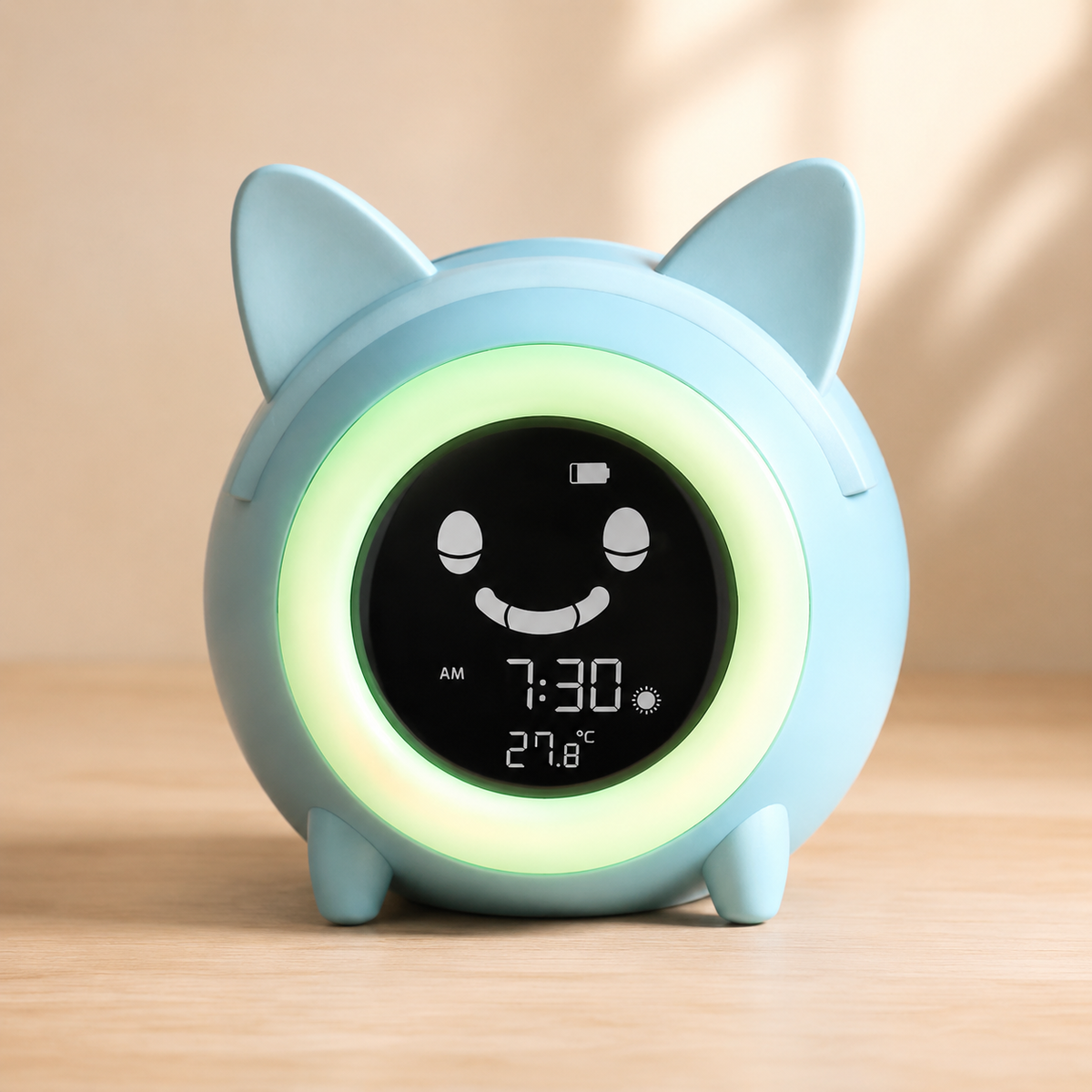 HaloCat kids’ sleep trainer alarm clock in blue
