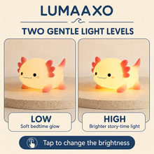 LumaAxo two gentle light levels for bedtime and story time