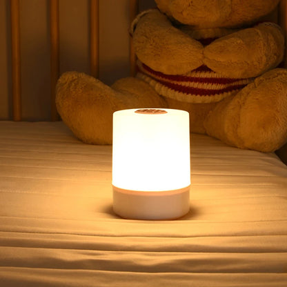 LumiTouch bedside lamp in use
