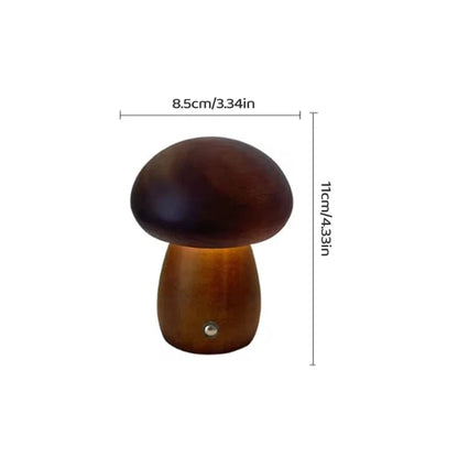 MushGlow wooden mushroom night light