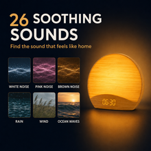NatureRise alarm clock with 26 soothing sound options