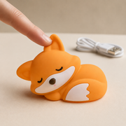 NestiFox soft-touch fox night light with USB charging detail – image 5