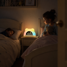 Sunora helping children understand night-time in a shared bedroom