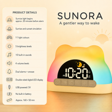 Sunora sunrise alarm technical details and features
