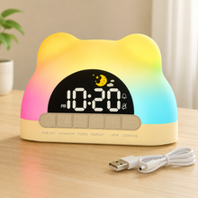 Sunora sunrise alarm with USB power cable in daylight