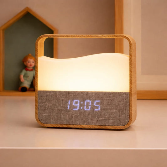 UrbanRise wood-style digital alarm clock