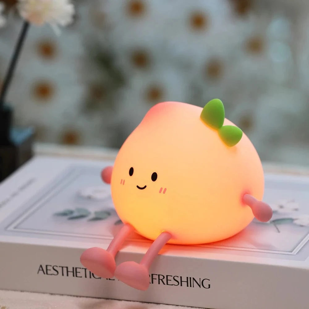 LumiPeach rechargeable night light detail