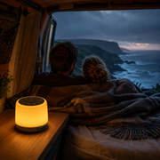 WarmWhisper portable sound and light in a coastal campervan – image 4