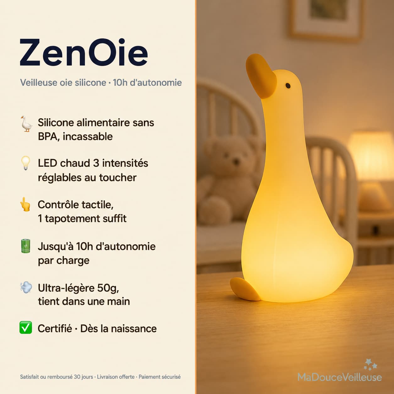 ZenOie goose baby night light